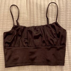 Dark Brown H&M Crop Top